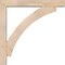 Ekena Millwork Thorton Block Smooth Bracket w/ Offset Brace, Douglas Fir, 5 1/2"W x 36"D x 36"H BKT0604X36X36THR05SDF - alternate 2